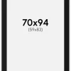 Passepartout Sort Standard (Hvid kerne) 70x94 cm (59x83)