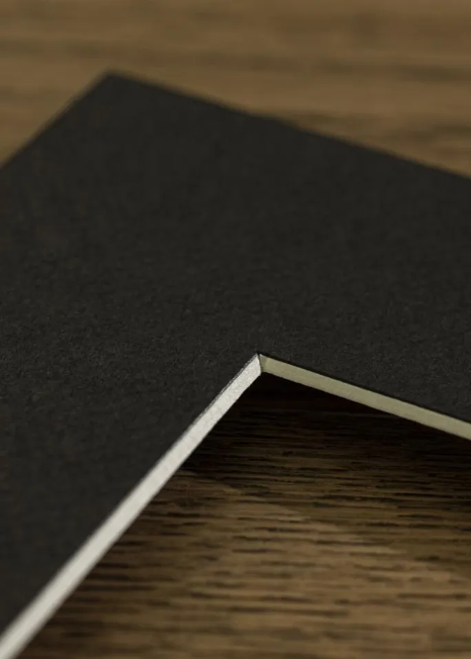 Passepartout Sort 21x29,7 cm - Collage 2 Billeder (9x14 cm)