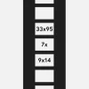 Passepartout Sort 33x95 cm - Collage 7 Billeder (9x14 cm)