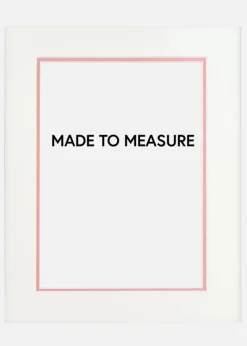 Passepartout To lag- Hvid/Lyserosa - Bestilt efter mål