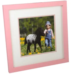 Passepartout To lag- Hvid/Lyserosa - Bestilt efter mål