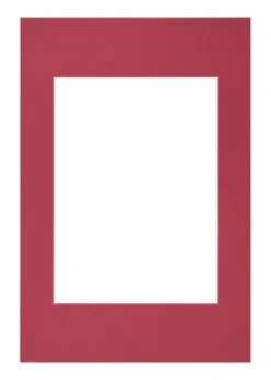 Passepartout Vinrød (Hvid kerne) - Bestilt efter mål