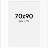 Passepartout XL Standard Hvid (Hvid Kerne) 70x90 cm (49x69)