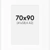 Passepartout XXL Standard Hvid (Hvid Kerne) 70x90 cm (41x58,4 - A2)