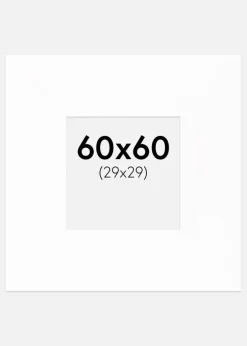 PassepartoutXXL Standard Hvid (Hvid Kerne) 60x60 cm (29x29)