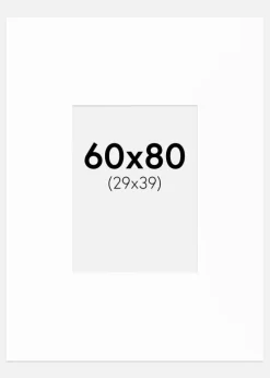PassepartoutXXL Standard Hvid (Hvid Kerne) 60x80 cm (29x39)