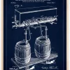 Patent Print - Beer Kegs - Blue Plakat (21x29.7 cm (A4))