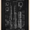 Patent Print - Clarinet - Black Plakat (21x29.7 cm (A4))