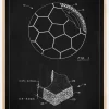Patent Print - Football - Black Plakat (21x29.7 cm (A4))