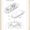 Patent Print - Game Controller I - White Plakat (21x29.7 cm (A4))
