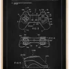 Patent Print - Game Controller II - Black Plakat (21x29.7 cm (A4))