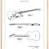 Patent Print - Guitar - White Plakat (21x29.7 cm (A4))