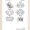 Patent Print - Lego Block II - White Plakat (21x29.7 cm (A4))