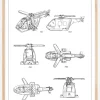 Patent Print - Lego Helicopter - White Plakat (21x29.7 cm (A4))