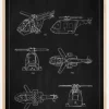 Patent Print - Lego Helicopter - Black Plakat (21x29.7 cm (A4))
