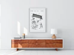 Patent Print - Soccer Goal - White Plakat (21x29.7 cm (A4))