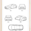 Patent Print - Tesla - White Plakat (21x29.7 cm (A4))