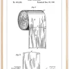Patent Print - Toilet Paper Roll - White Plakat (21x29.7 cm (A4))
