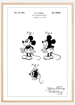 Patent Print - Toy Walt Disney - White Plakat (21x29.7 cm (A4))