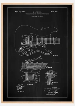 Patent Print - Tremolo Device - Black Plakat (21x29.7 cm (A4))