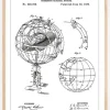 Patenttegning - Astronomisk model - Hvid Plakat (21x29.7 cm (A4))
