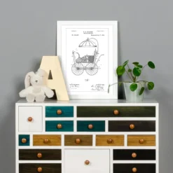 Patenttegning - Barnevogn I Plakat (21x29.7 cm (A4))