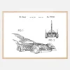 Patenttegning - Batman - Batmobile 1996 I Plakat (21x29.7 cm (A4))