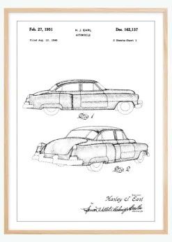 Patenttegning - Cadillac I Plakat (21x29.7 cm (A4))