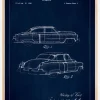 Patenttegning - Cadillac I - Blå Plakat (21x29.7 cm (A4))