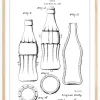 Patenttegning - Coca Cola-flaska Plakat (21x29.7 cm (A4))