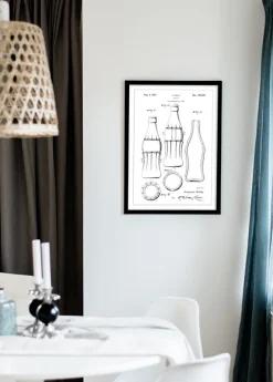 Patenttegning - Coca Cola-flaska Plakat (21x29.7 cm (A4))
