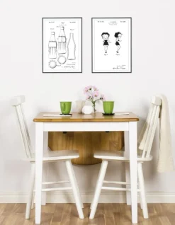 Patenttegning - Coca Cola-flaska Plakat (21x29.7 cm (A4))