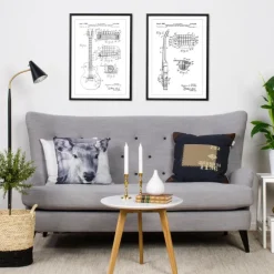 Patenttegning - Elguitar II Plakat (21x29.7 cm (A4))