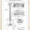 Patenttegning - Elguitar I Plakat (21x29.7 cm (A4))