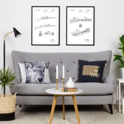 Patenttegning - Gevær I Plakat (21x29.7 cm (A4))