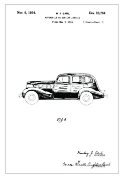 Patenttegning - La Salle III Plakat (21x29.7 cm (A4))