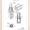 Patenttegning - Læbestift - Hvid Plakat (21x29.7 cm (A4))