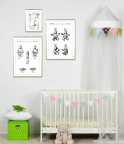 Patenttegning - Lego I Plakat (21x29.7 cm (A4))