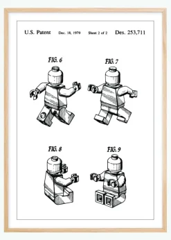 Patenttegning - Lego II Plakat (21x29.7 cm (A4))
