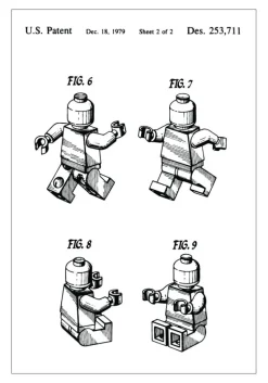 Patenttegning - Lego II Plakat (21x29.7 cm (A4))