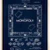Patenttegning - Monopoly I - Blå Plakat (21x29.7 cm (A4))