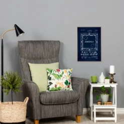 Patenttegning - Monopoly I - Blå Plakat (21x29.7 cm (A4))