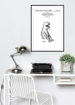 Patenttegning - Muppets - Kermit I Plakat (21x29.7 cm (A4))