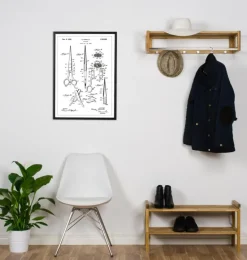 Patenttegning - Saks - Hvid Plakat (21x29.7 cm (A4))