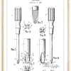 Patenttegning - Skruetrækker Plakat (21x29.7 cm (A4))