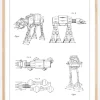 Patenttegning - Star Wars - Walker - Hvid Plakat (21x29.7 cm (A4))