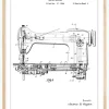 Patenttegning - Symaskine I Plakat (21x29.7 cm (A4))