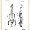 Patenttegning - Violin Plakat (21x29.7 cm (A4))