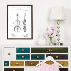 Patenttegning - Violin Plakat (21x29.7 cm (A4))