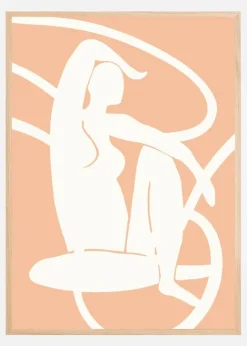 Pictufy Studio Woman Line Peach Fuzz Plakat (21x29.7 cm (A4))